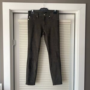 Faux Suede Ankle Pants